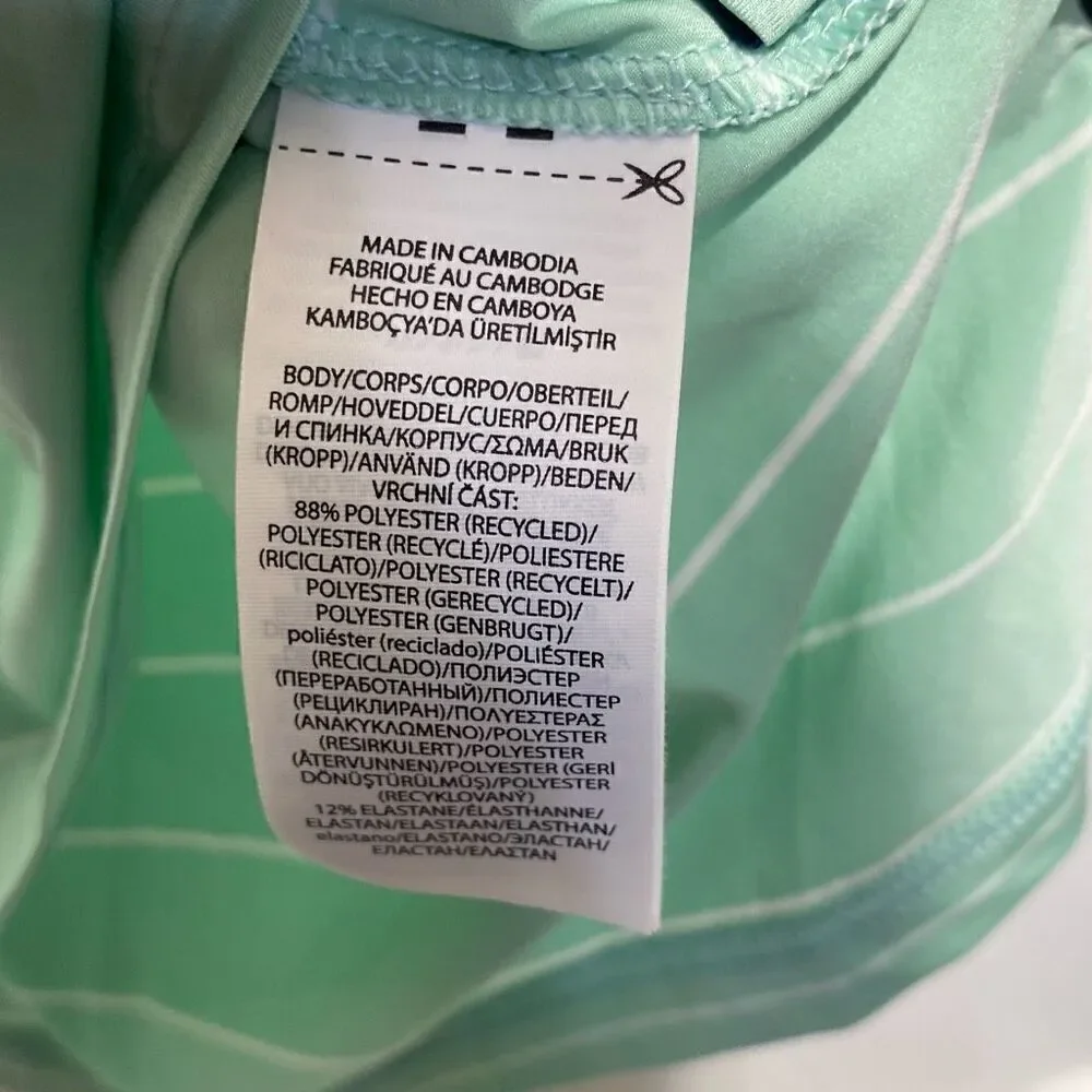 Ralph Lauren RLX Men's Green Stripe Short Sleeve Polo Shirt‎ Size Medium
